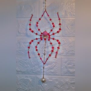 Pink Beaded Spider Wall Decor *VIDEO INCLUDED